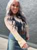 5394 Put it in Neutral Lace Top