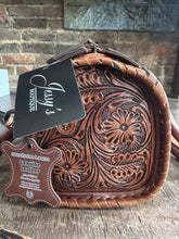 5339 Tooled Leather Speedy Purse Brown