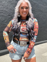 5303 Westy Collage Mesh Top