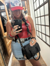 5340 Tooled Leather Speedy Purse Black