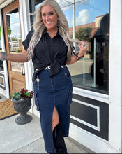 3451 Denim Cargo Maxi Skirt