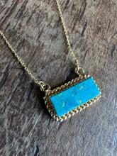 5361 14K Gold Plated Turq Necklace