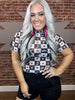 3968 Check Western Mesh Top
