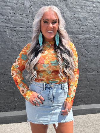 3419 Blissfully Blessed Mesh Top
