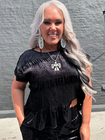 5410 Black Velvet Top