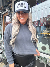 3129 Knit Hoodie Top