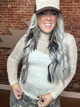 5563 Tooled in Ivory Mesh Top