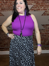 3986 Basic Ribbed Tank Plum