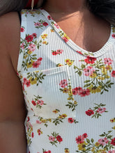 5326 Floral and Fun Tank White
