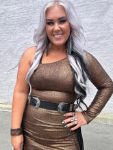 3126 Metallic Bronze Dress