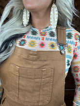 4124 Judy Blue Overall Shorts Brown