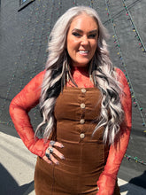 5503 Cord Cowgirl Overalls Chestnut