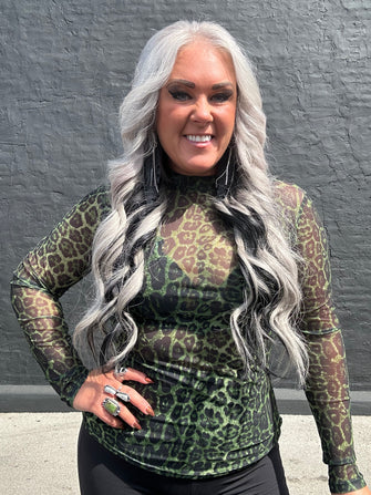 5424 Sideline Spirit Mesh Top Green
