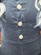 5504 Cord Cowgirl Overalls Black