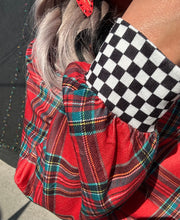 5512 Merry and Checked Top