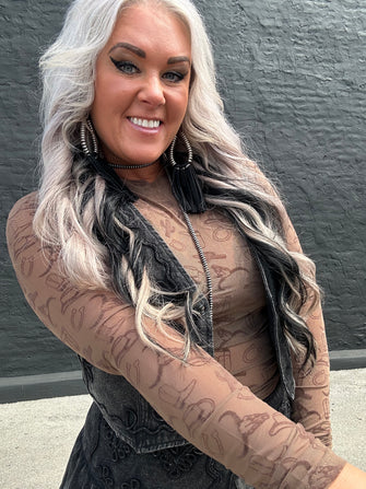4868 All About Country Mesh Top