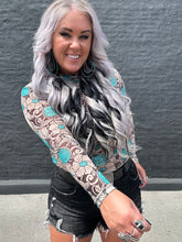 5284 Tattoos On This Town Mesh Top