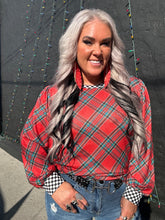 5512 Merry and Checked Top