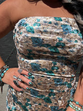 5444 The Turquoise Flower Dress