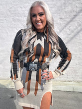 3610 Caramel Cowboy Sweater Dress