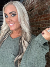 3163 Olive Knit Top