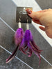 468 Purple Feather Earrings