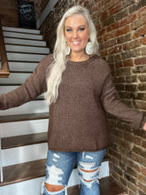 1595 SL Brown Crew Neck Top