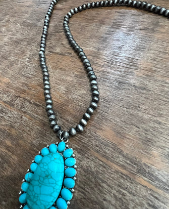 1981 Faux Navajo Long Bead Necklace