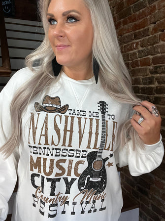 1803 Nashville Sweatshirt Hi Lo Tunic
