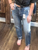 370 Patch Straight Crop Denim