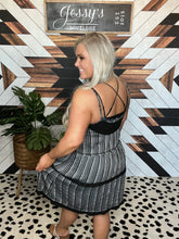 291 POL Black and Gray Dress