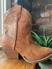 1356 Croco Western Booties Whiskey