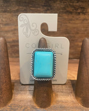 796 Turquoise Square Ring