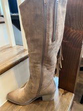 1744 Taupe Fringe Knee Boots