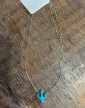 1753 Dainty Turquoise Cactus Necklace