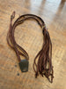 473 Brown Leather Tassel Necklace