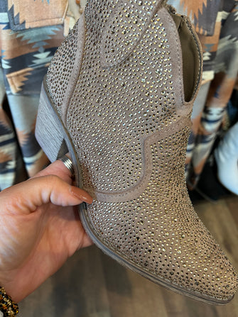 1786 Taupe Sparkle Booties