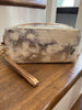 402 White and Silver Cosmetic Bag